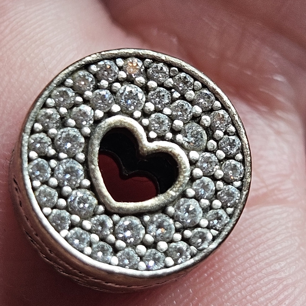 Pandora Charm Circle Happy Anniversary Silver 925 ALE Vintage Retired